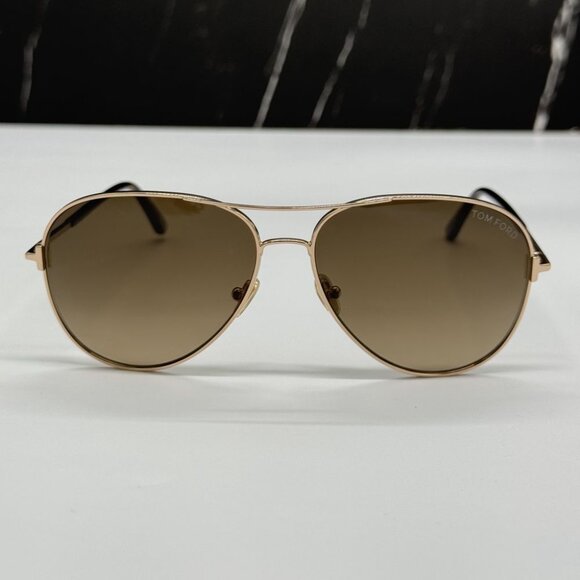 NEW TOM FORD TF823 28F WOMEN AVIATOR SUNGLASSES TOM FORD CLARK FT0823/S 28F - Picture 3 of 10